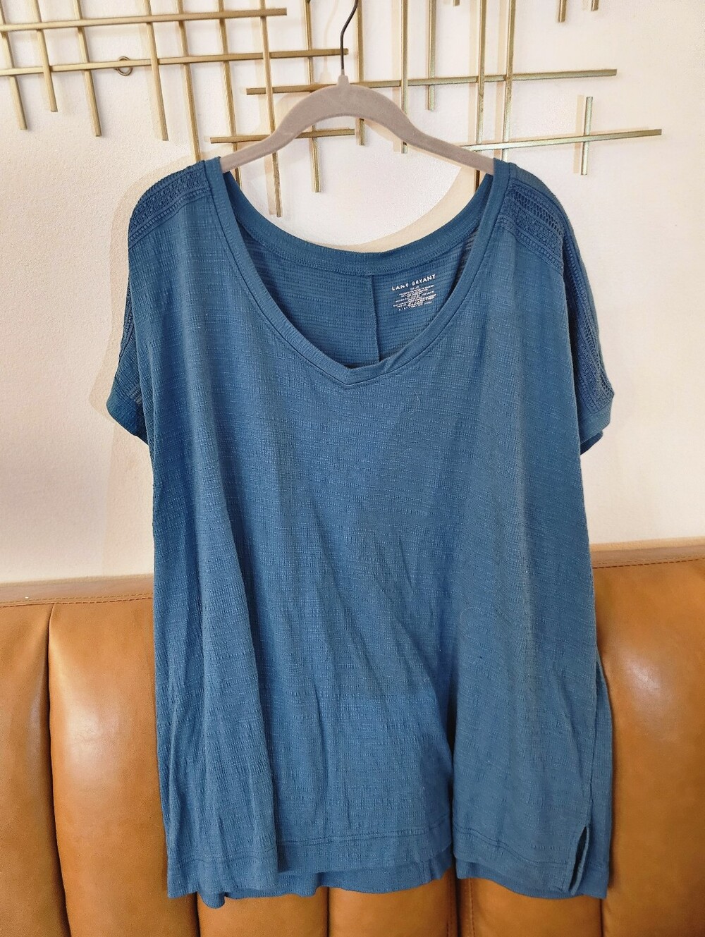 14/16 Lane Bryant Teal V-Neck Short Sleeve Tee